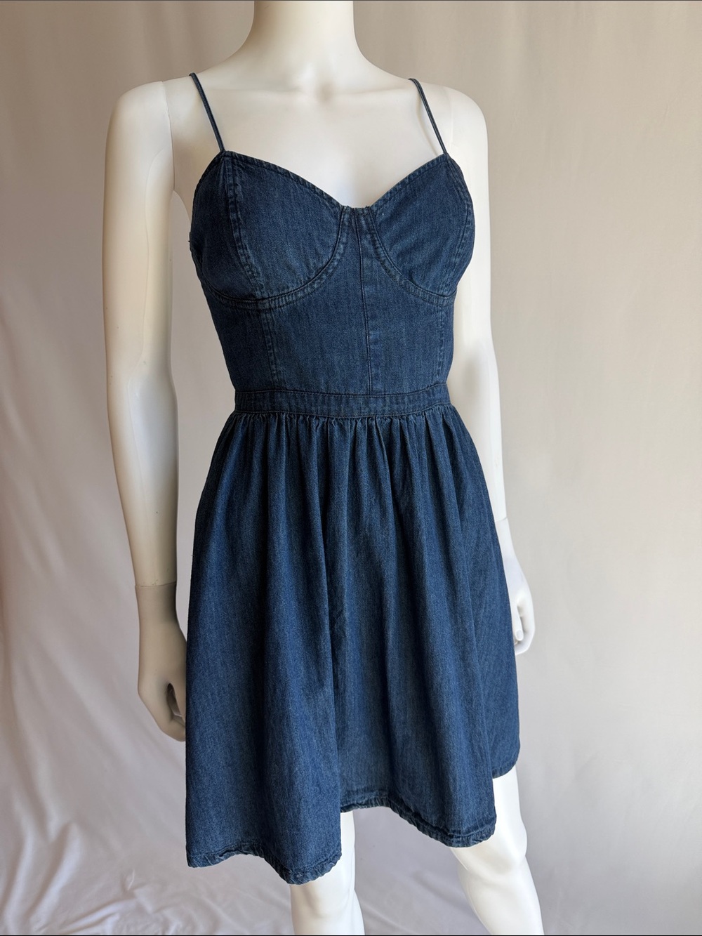Free People Dark Blue Denim Mini Dress